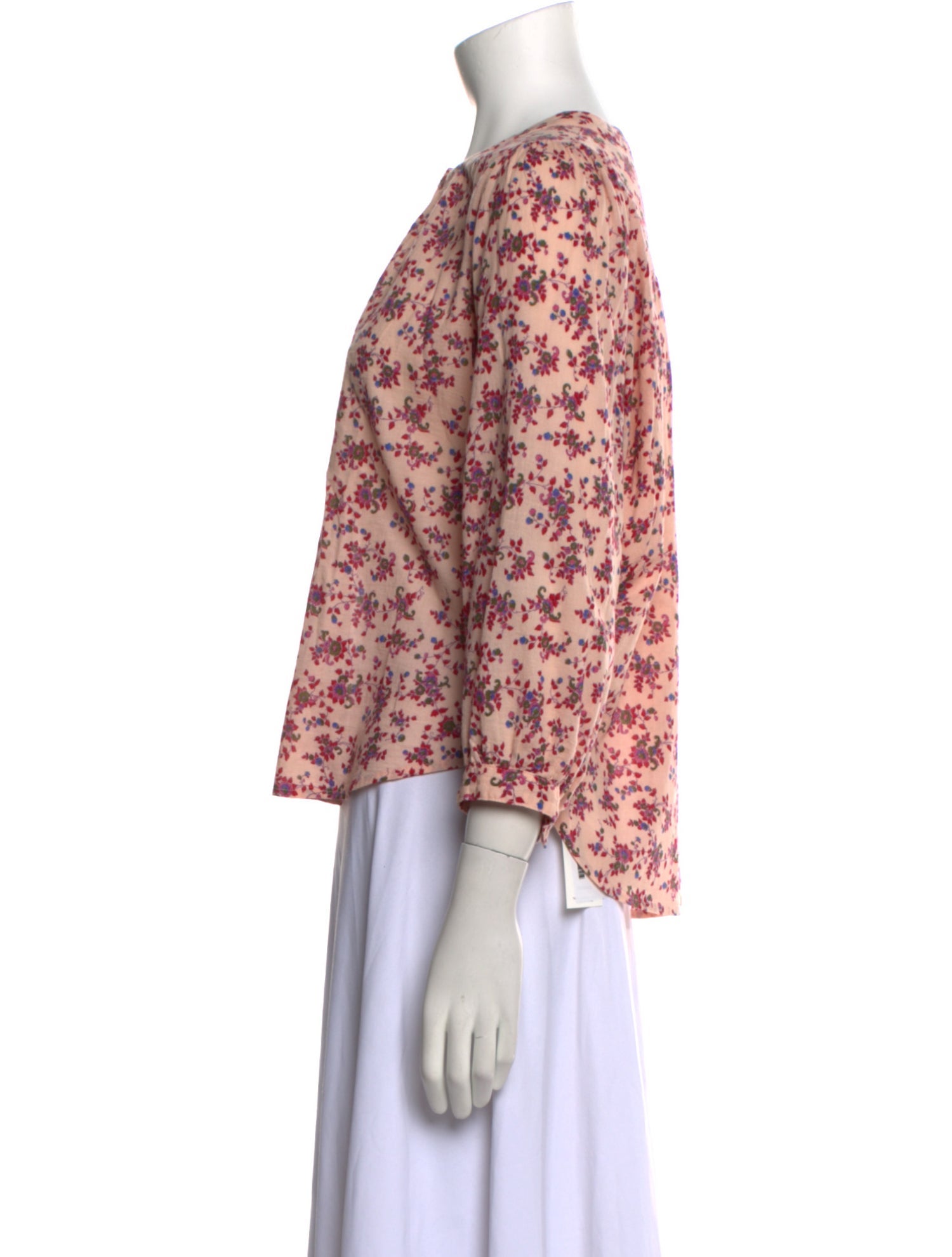 Xirena Floral Print Crew Neck Blouse
