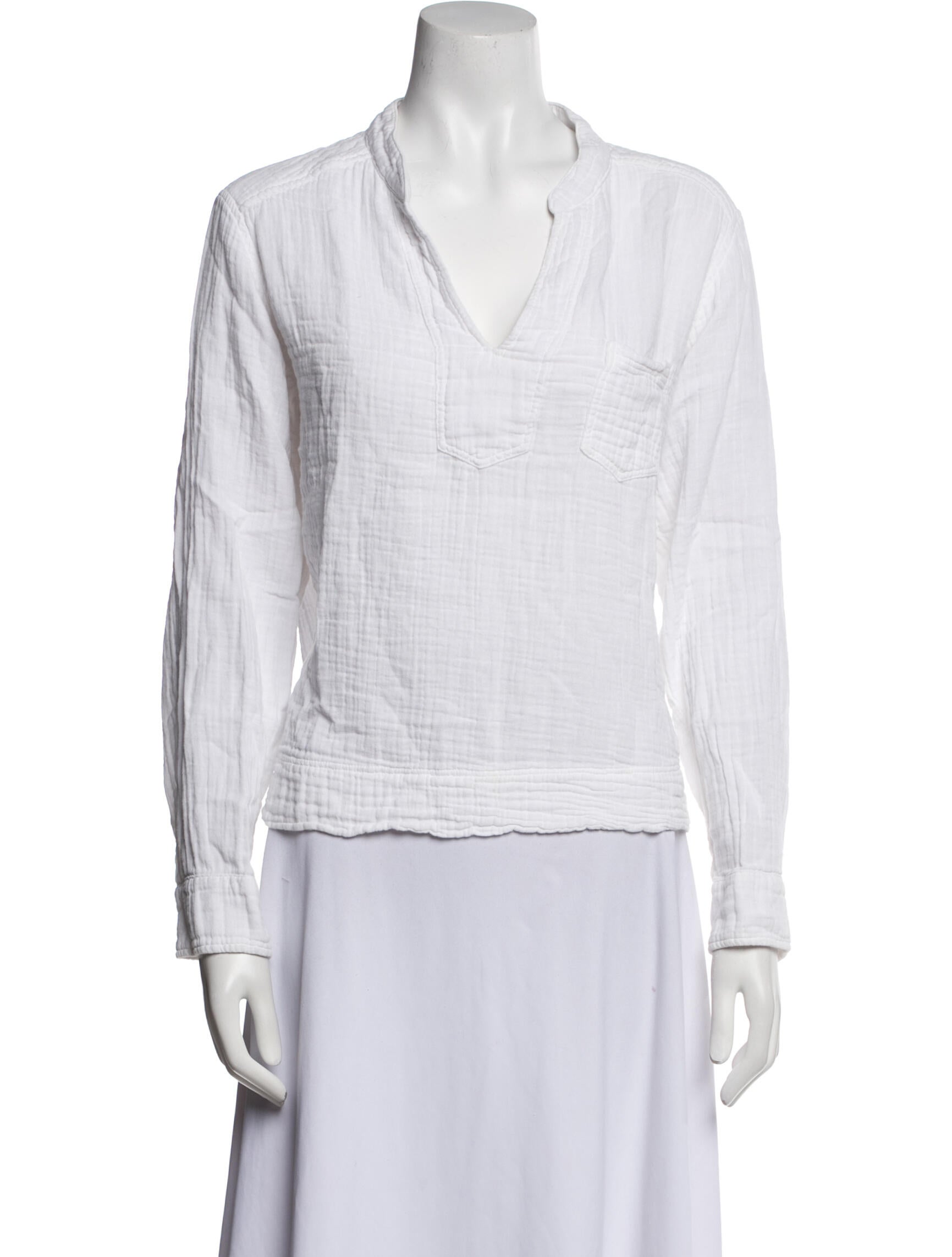 Xirena V-Neck Long Sleeve Top