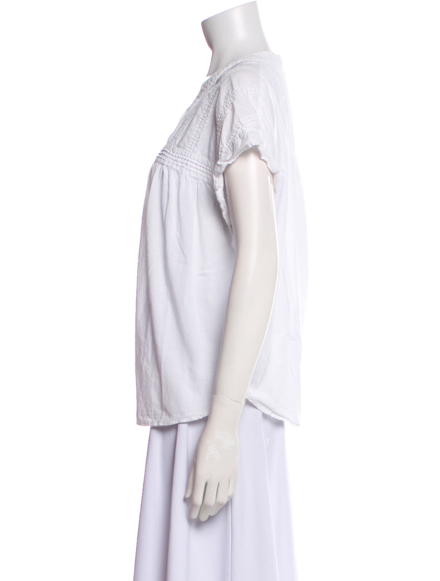 Xirena V-Neck Short Sleeve Blouse