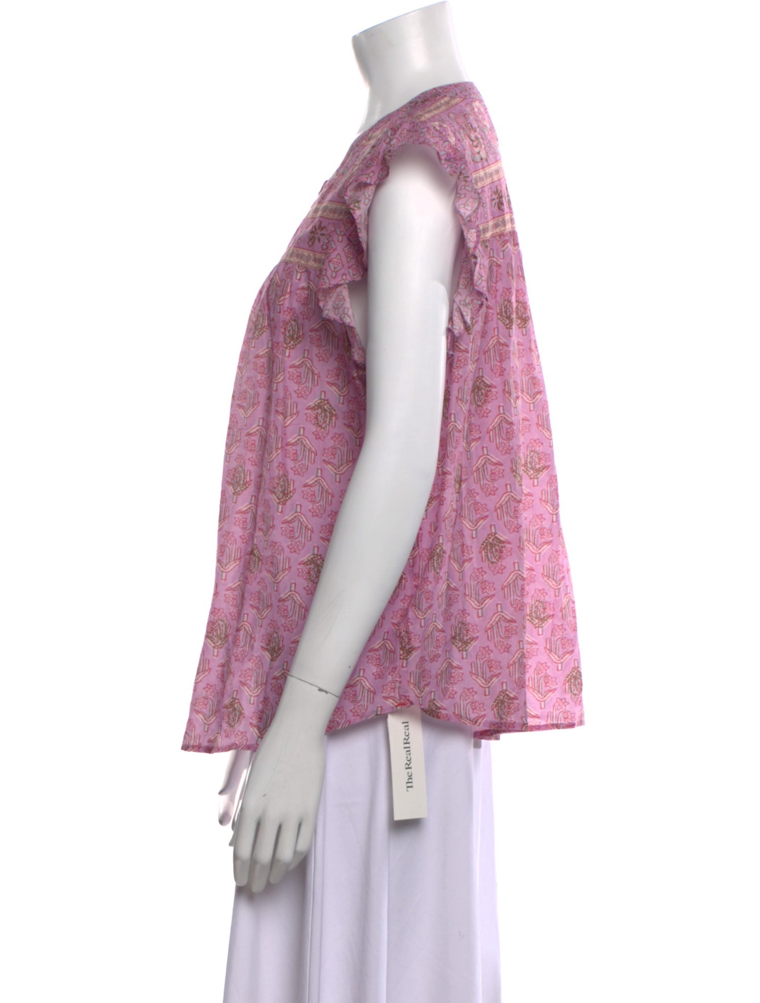 Xirena Floral Print Crew Neck Blouse