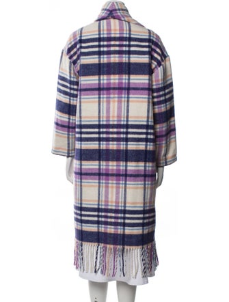 Xirena Plaid Print Trench Coat