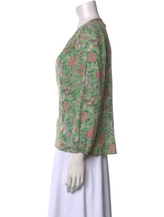 Xirena Floral Print V-Neck Blouse