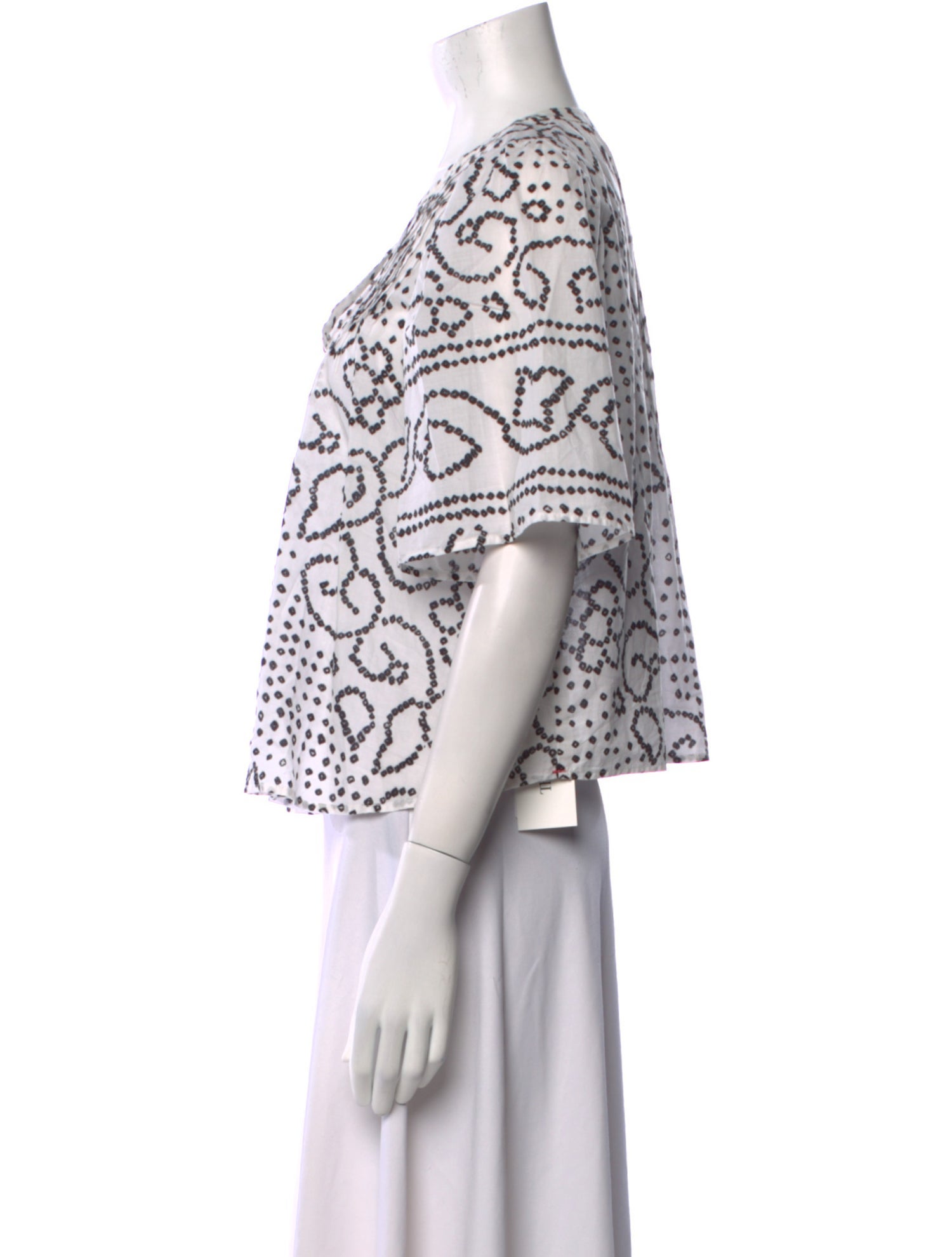 Xirena Printed V-Neck Blouse