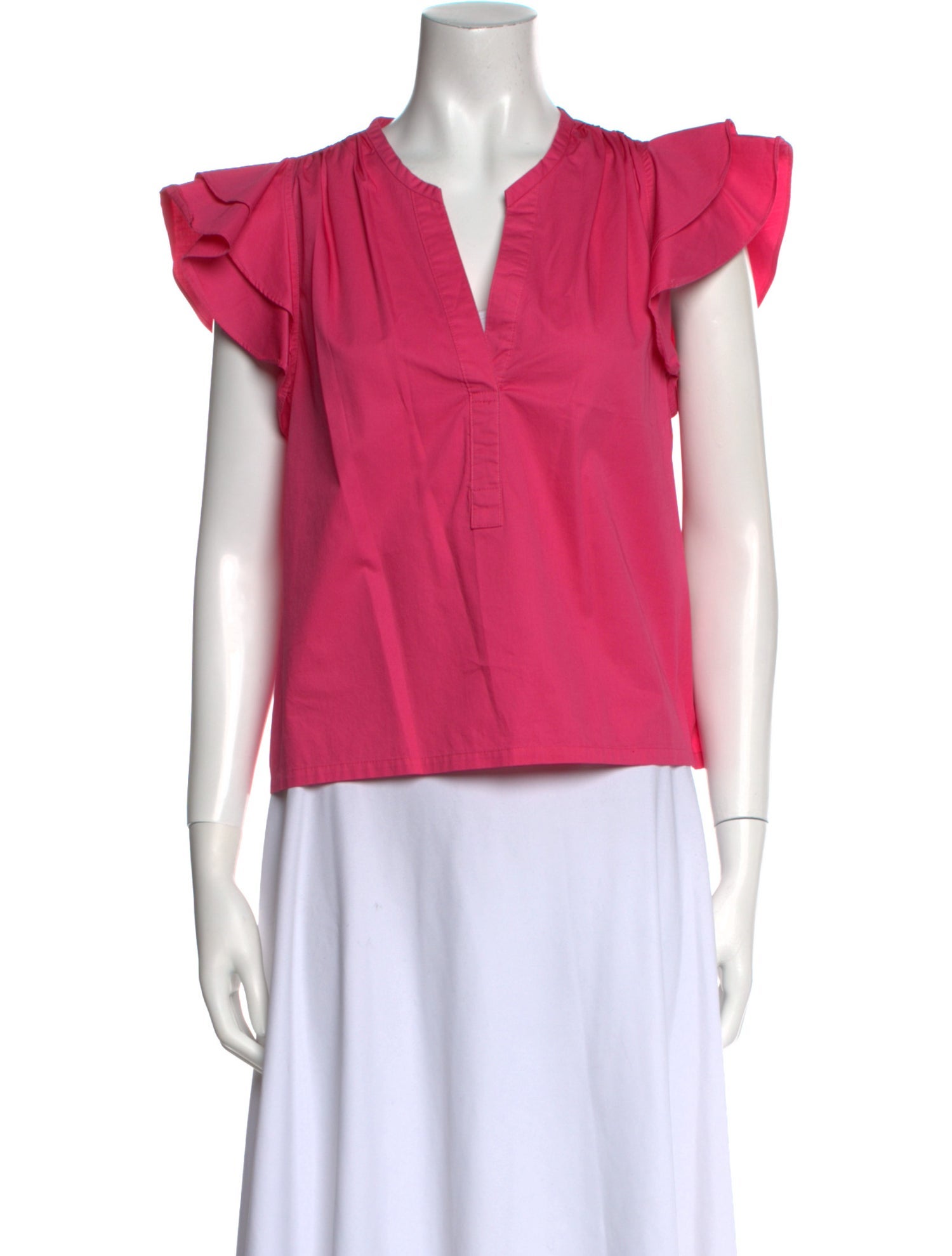 Xirena V-Neck Short Sleeve Blouse