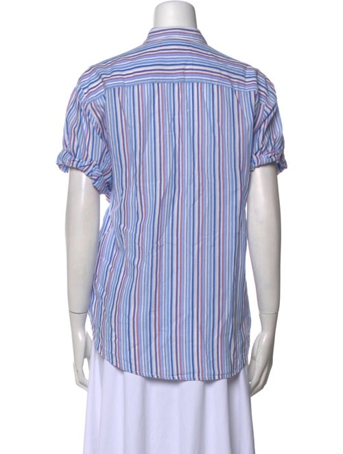 Xirena Striped Short Sleeve Button-Up Top