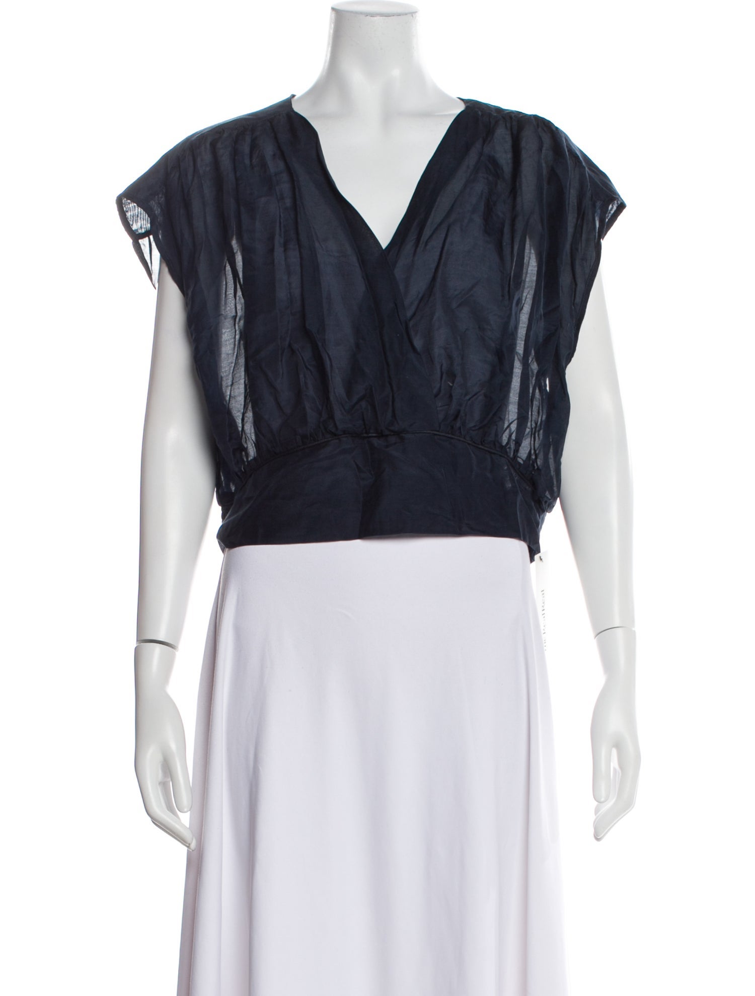 Xirena V-Neck Short Sleeve Crop Top