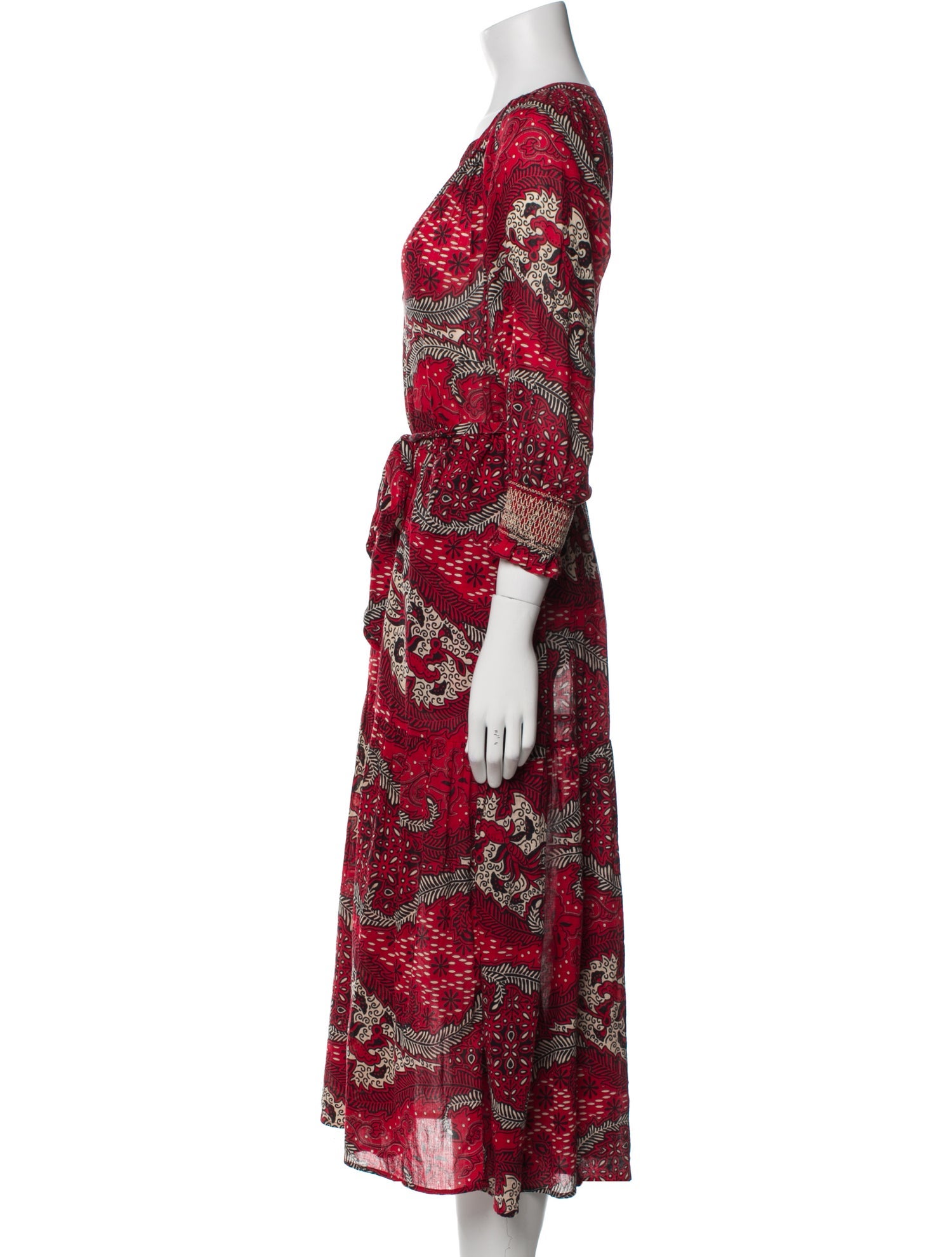 Xirena Paisley Print Midi Length Dress
