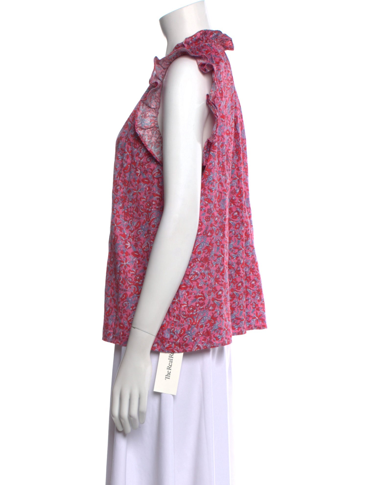 Xirena Paisley Print Plunge Neckline Blouse