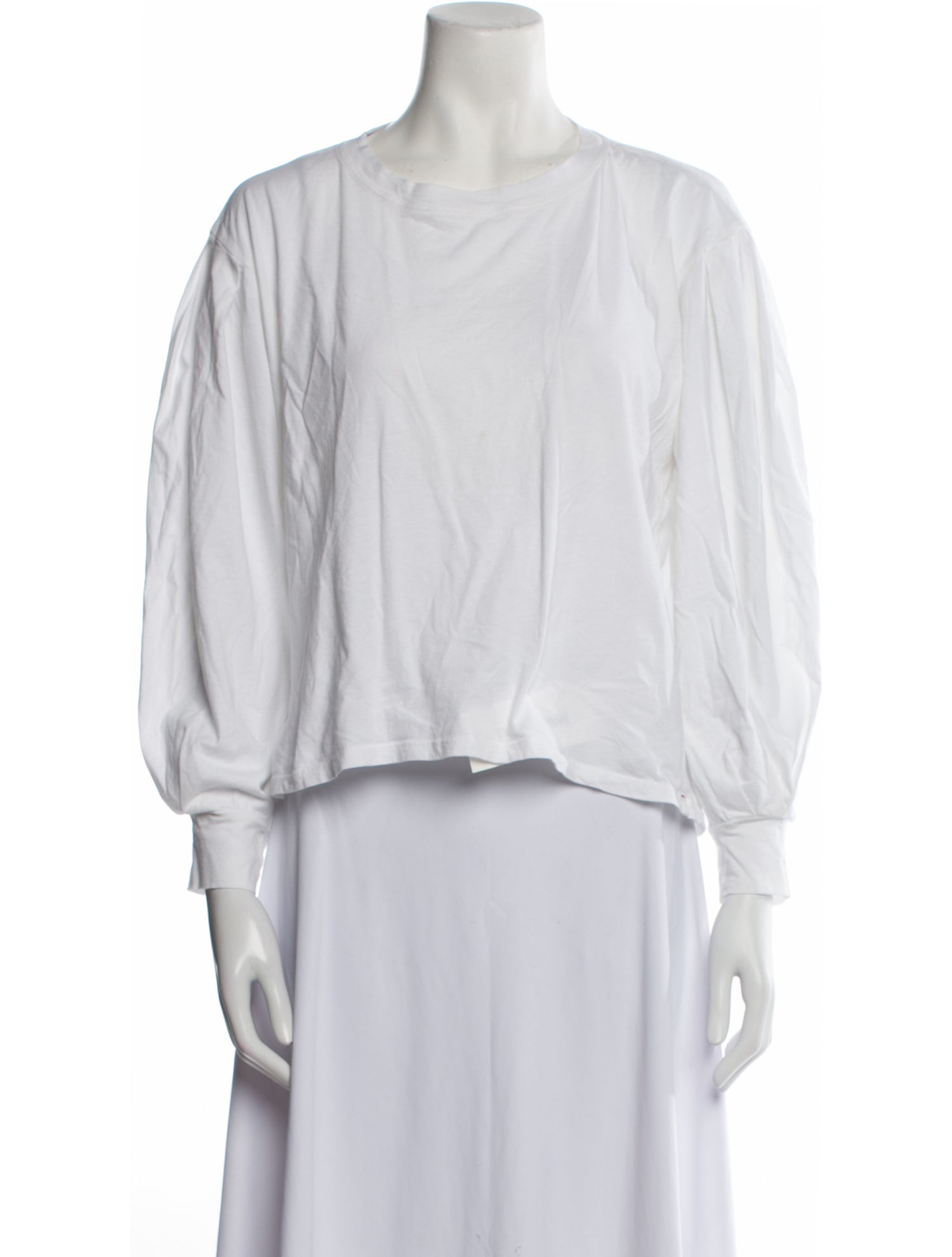 Xirena Bateau Neckline Long Sleeve Crop Top