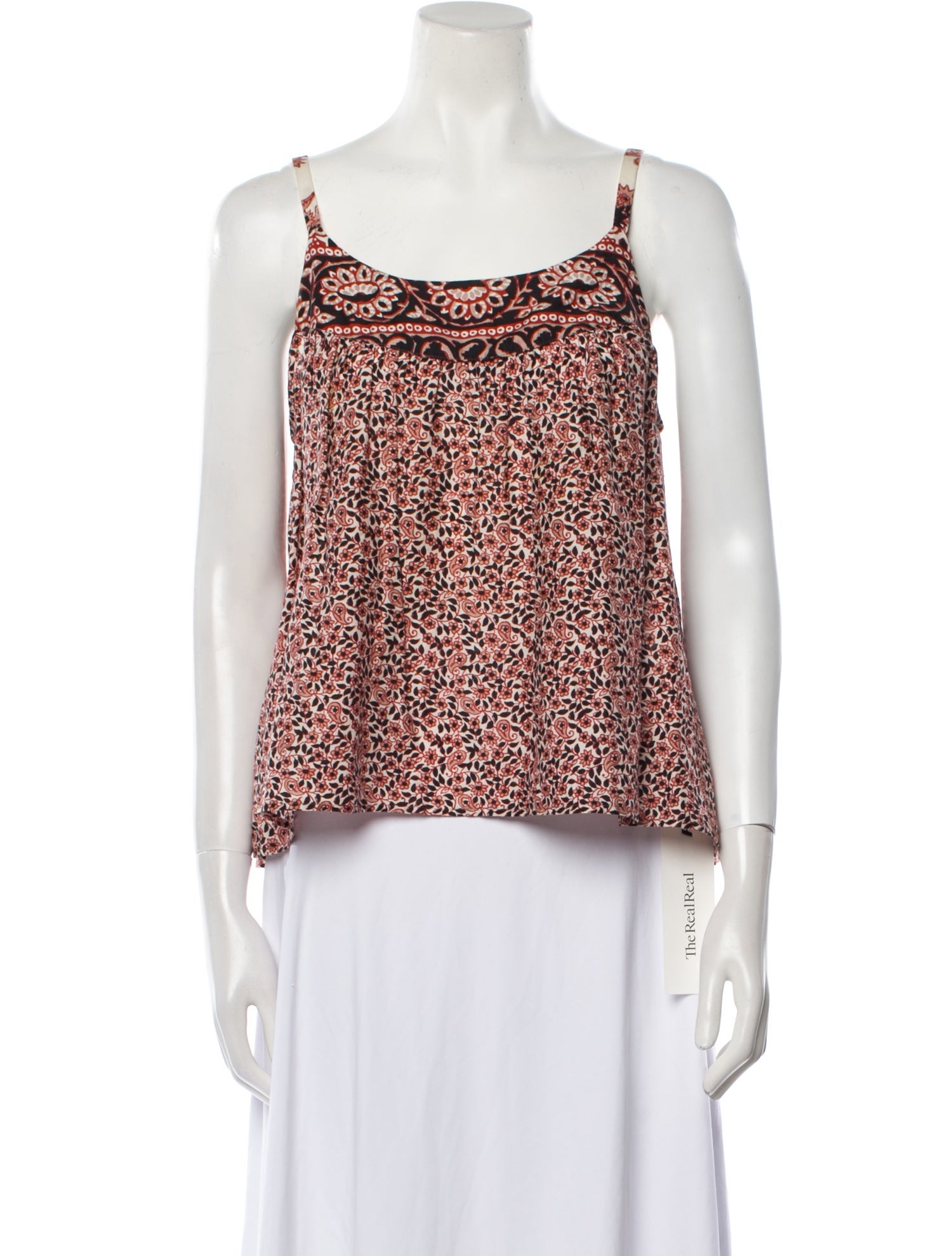 Xirena Floral Print Scoop Neck Top
