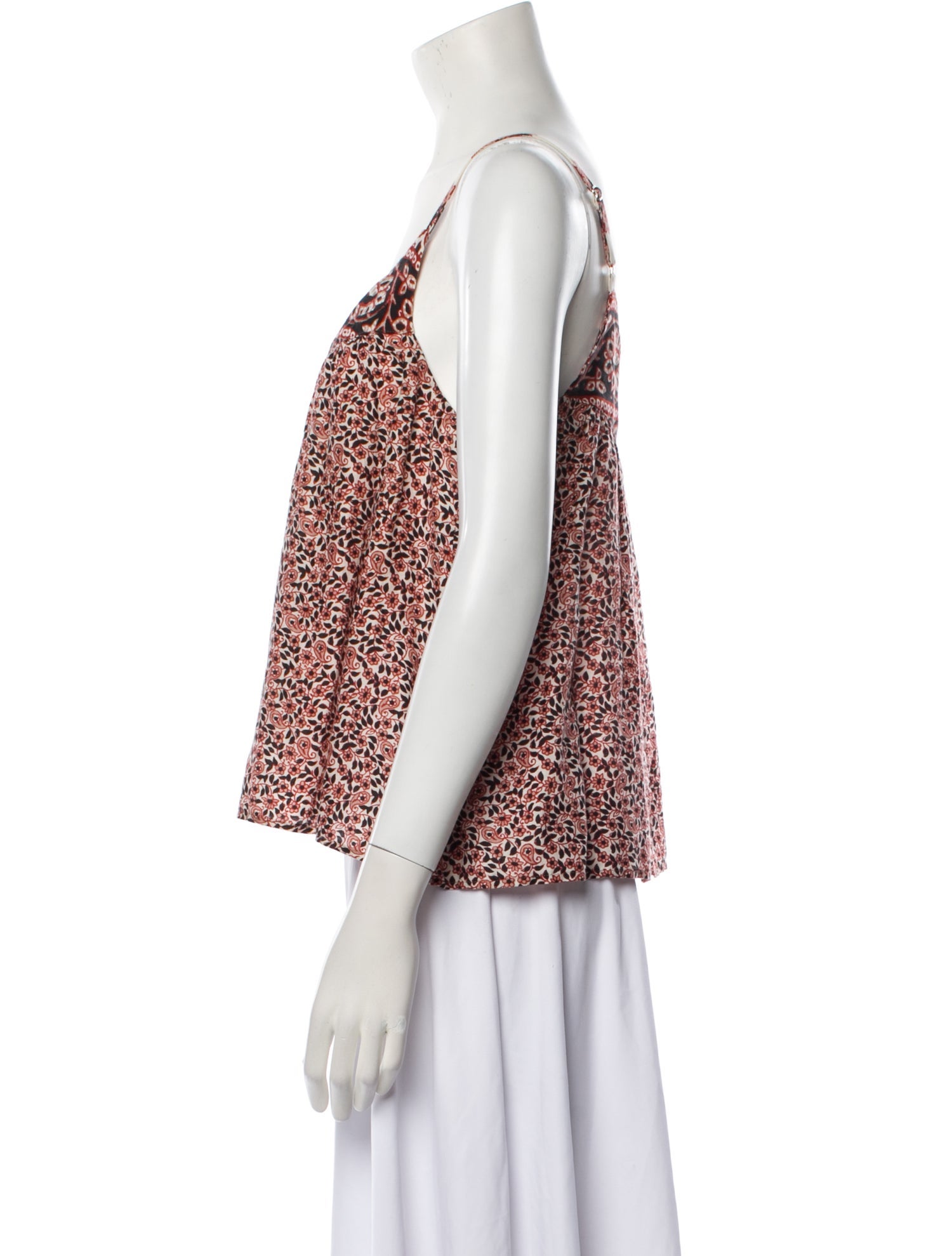 Xirena Floral Print Scoop Neck Top