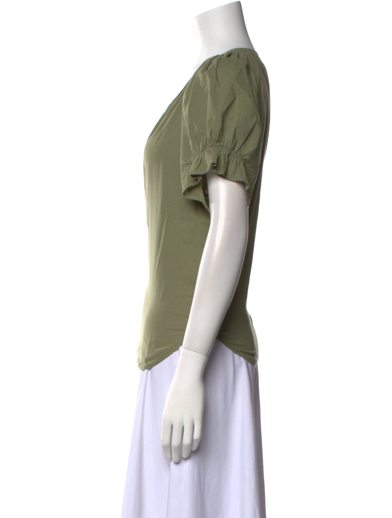 Xirena V-Neck Short Sleeve Blouse