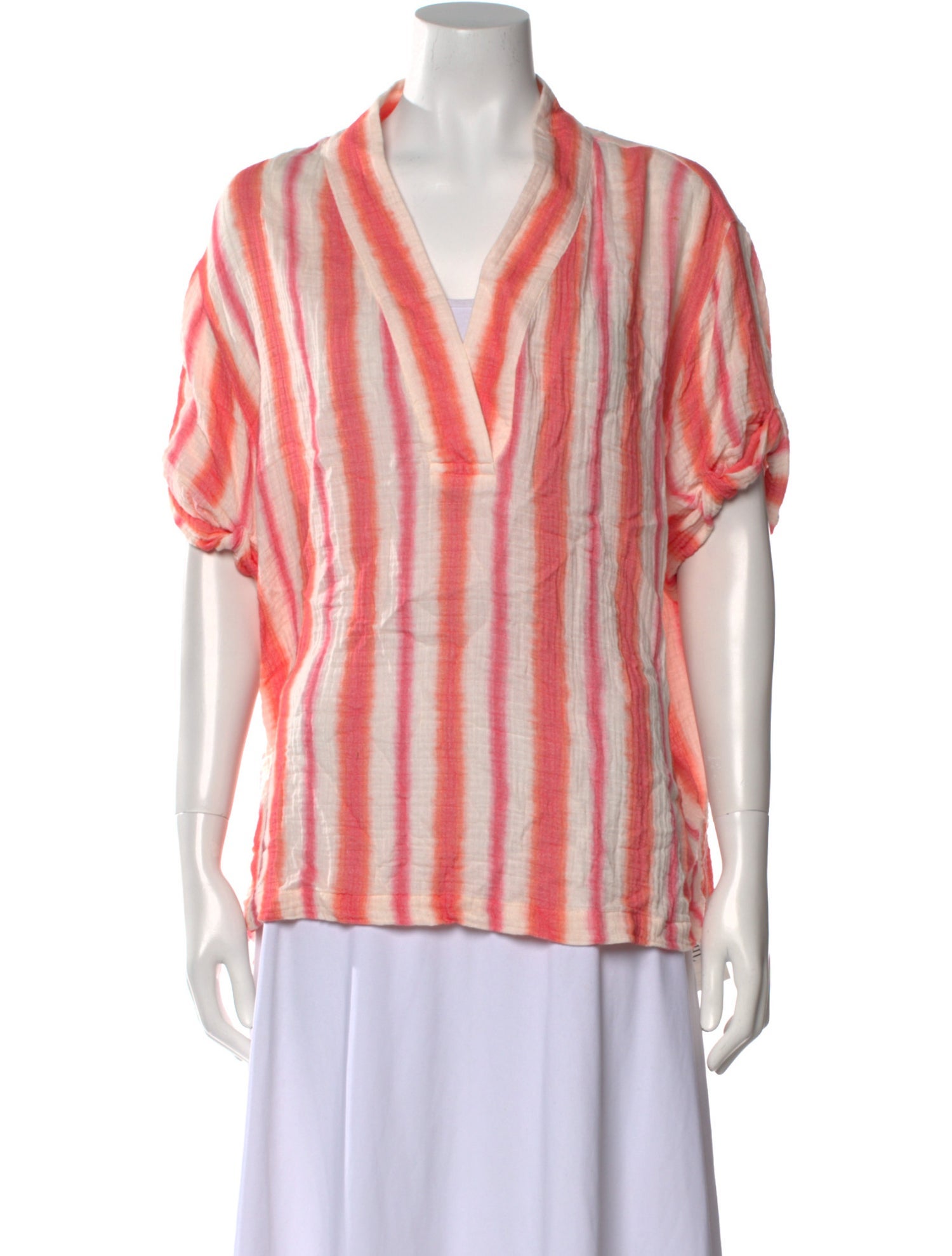 Xirena Striped V-Neck Blouse