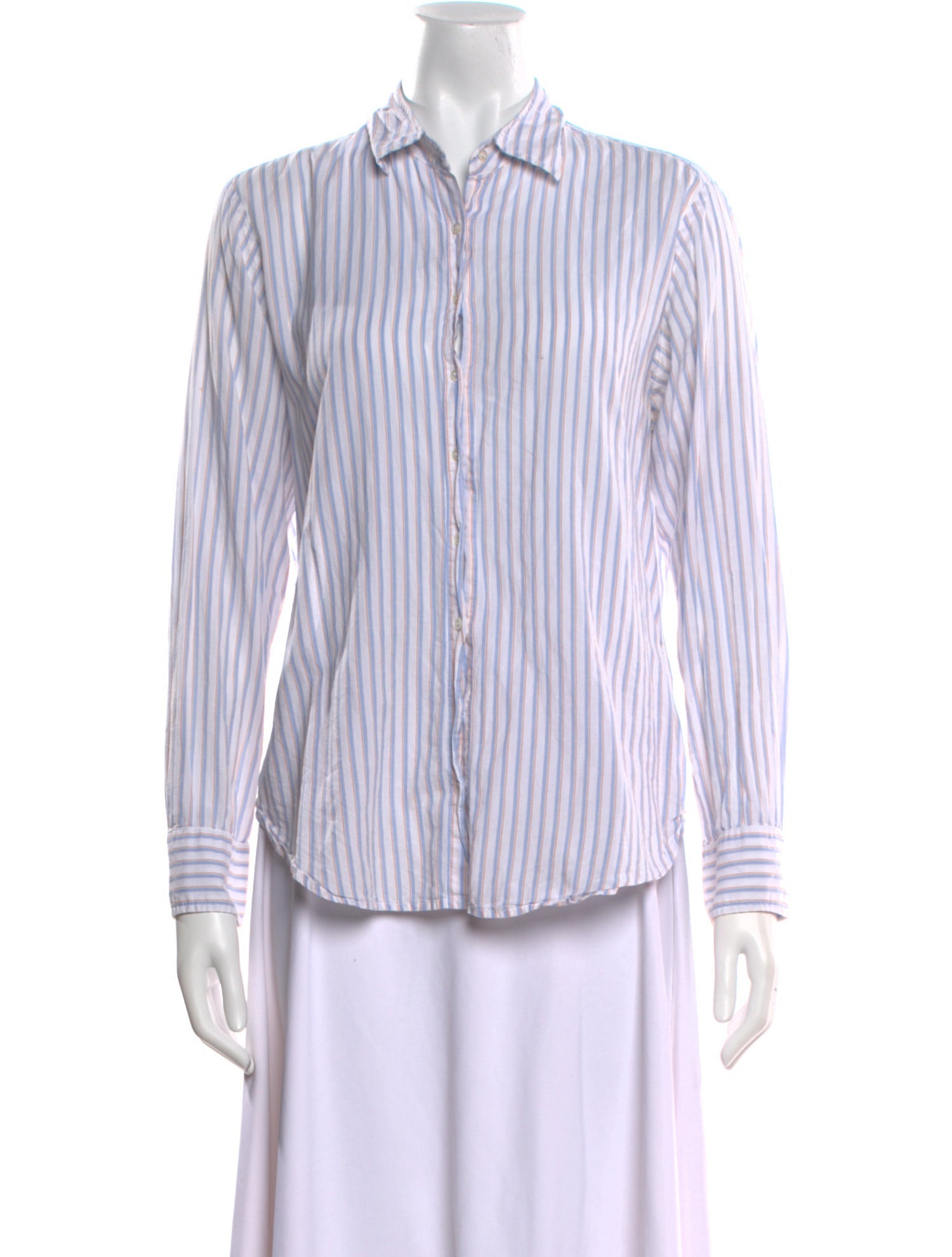 Xirena Striped Long Sleeve Button-Up Top