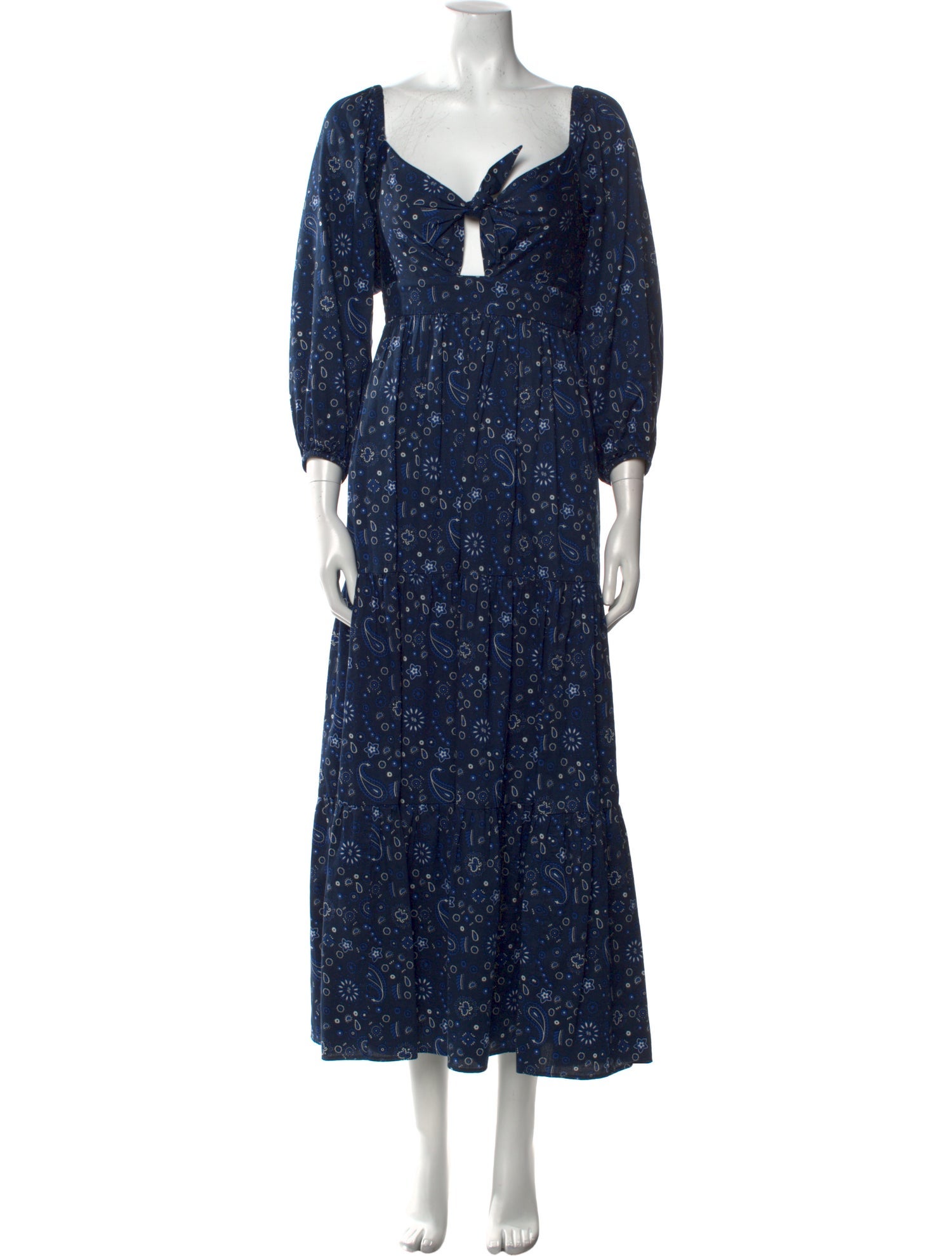 Xirena Paisley Print Midi Length Dress