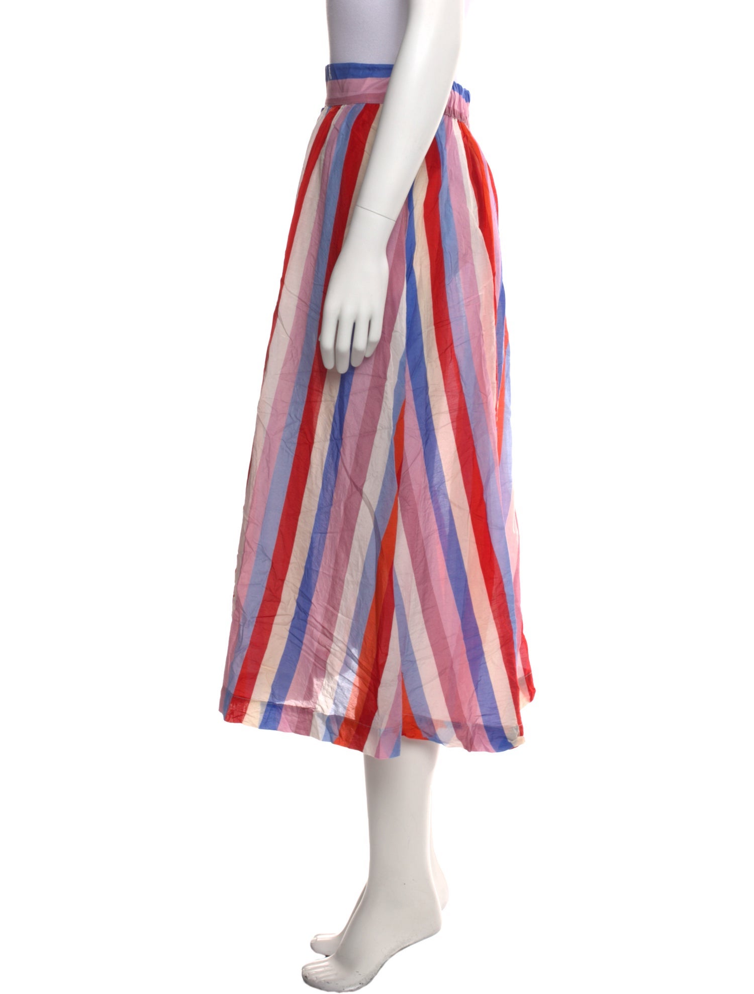 Xirena Striped Midi Length Skirt