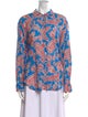 Xirena Paisley Print Long Sleeve Button-Up Top
