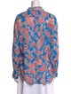 Xirena Paisley Print Long Sleeve Button-Up Top