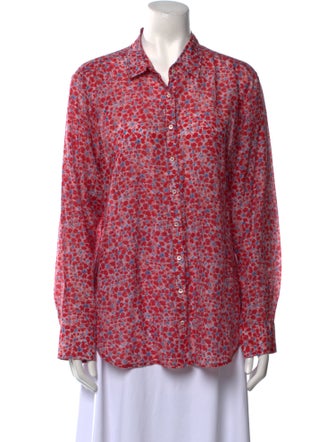Xirena Floral Print Long Sleeve Button-Up Top