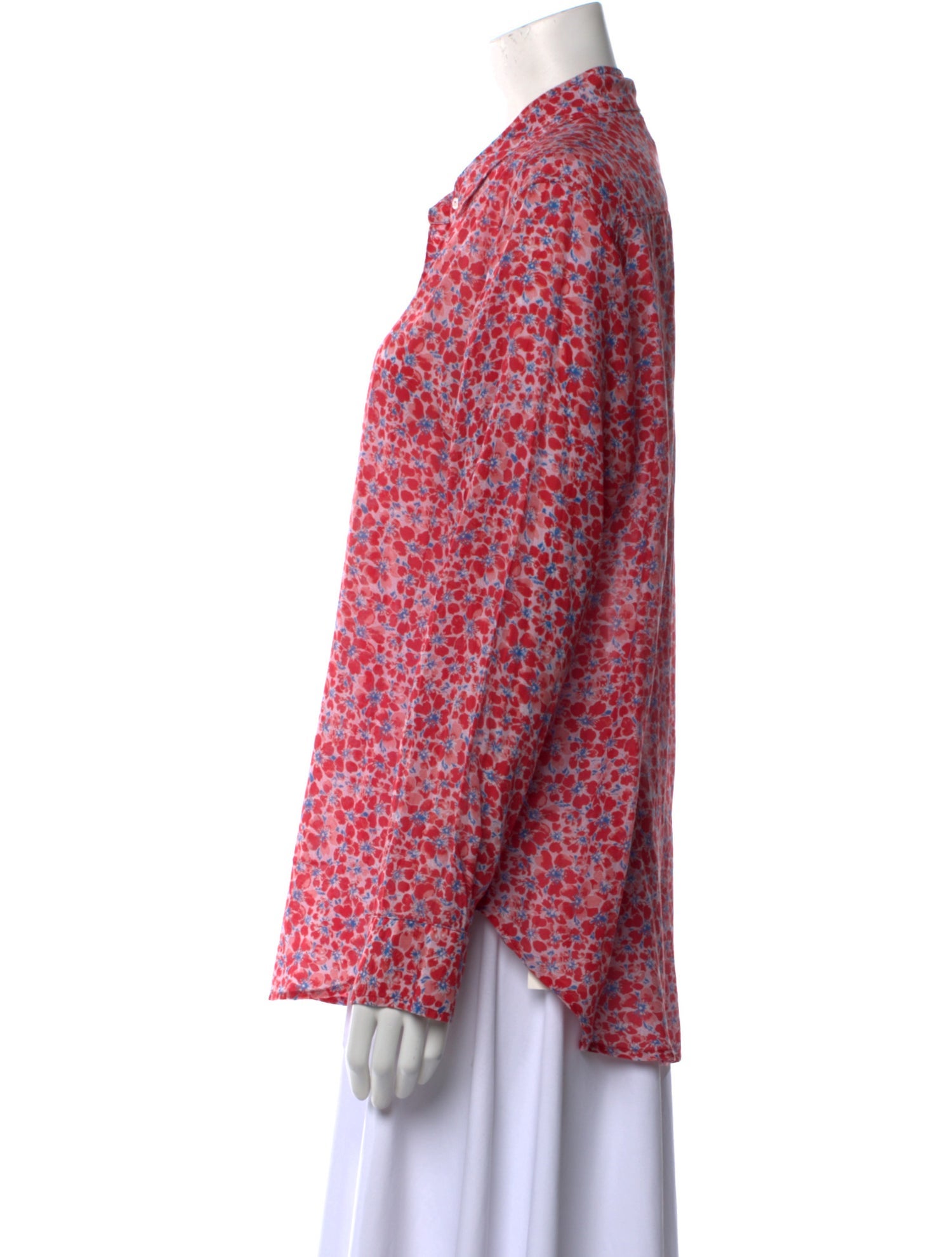 Xirena Floral Print Long Sleeve Button-Up Top