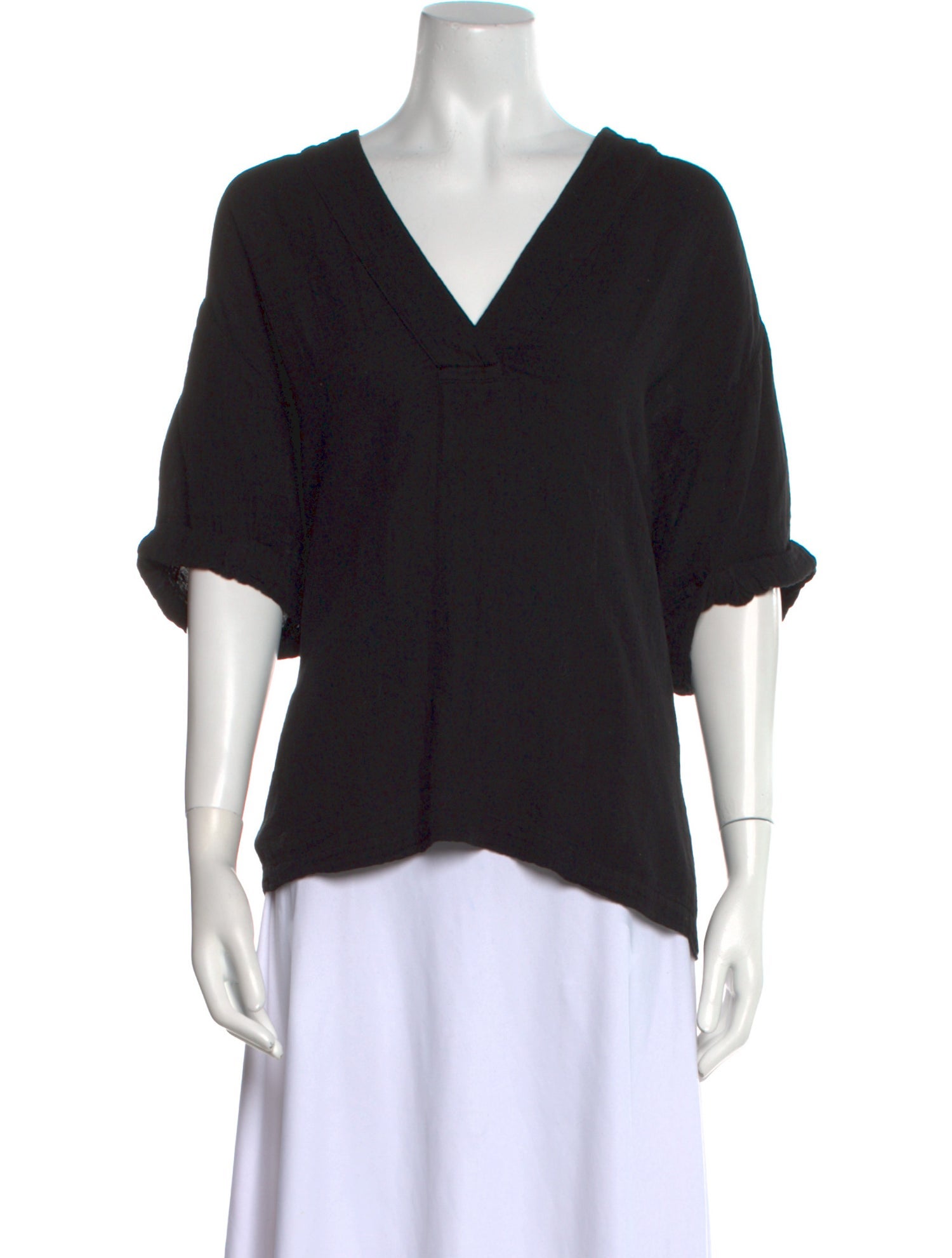 Xirena V-Neck Short Sleeve Blouse