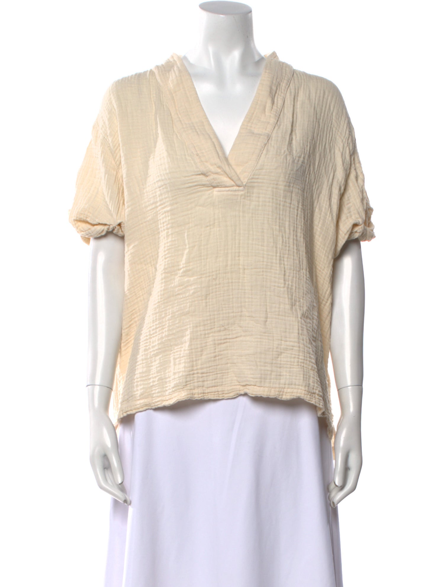 Xirena V-Neck Short Sleeve Blouse