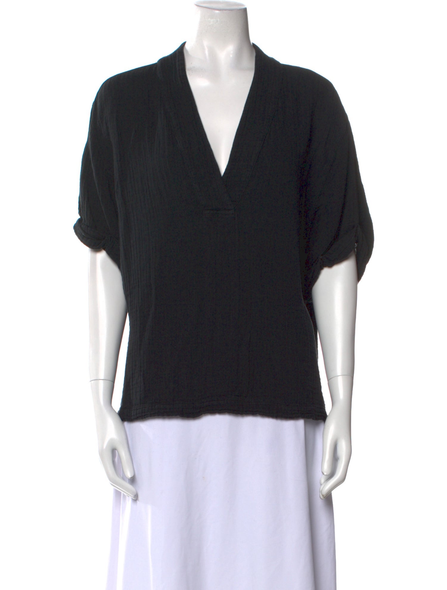 Xirena V-Neck Short Sleeve Blouse