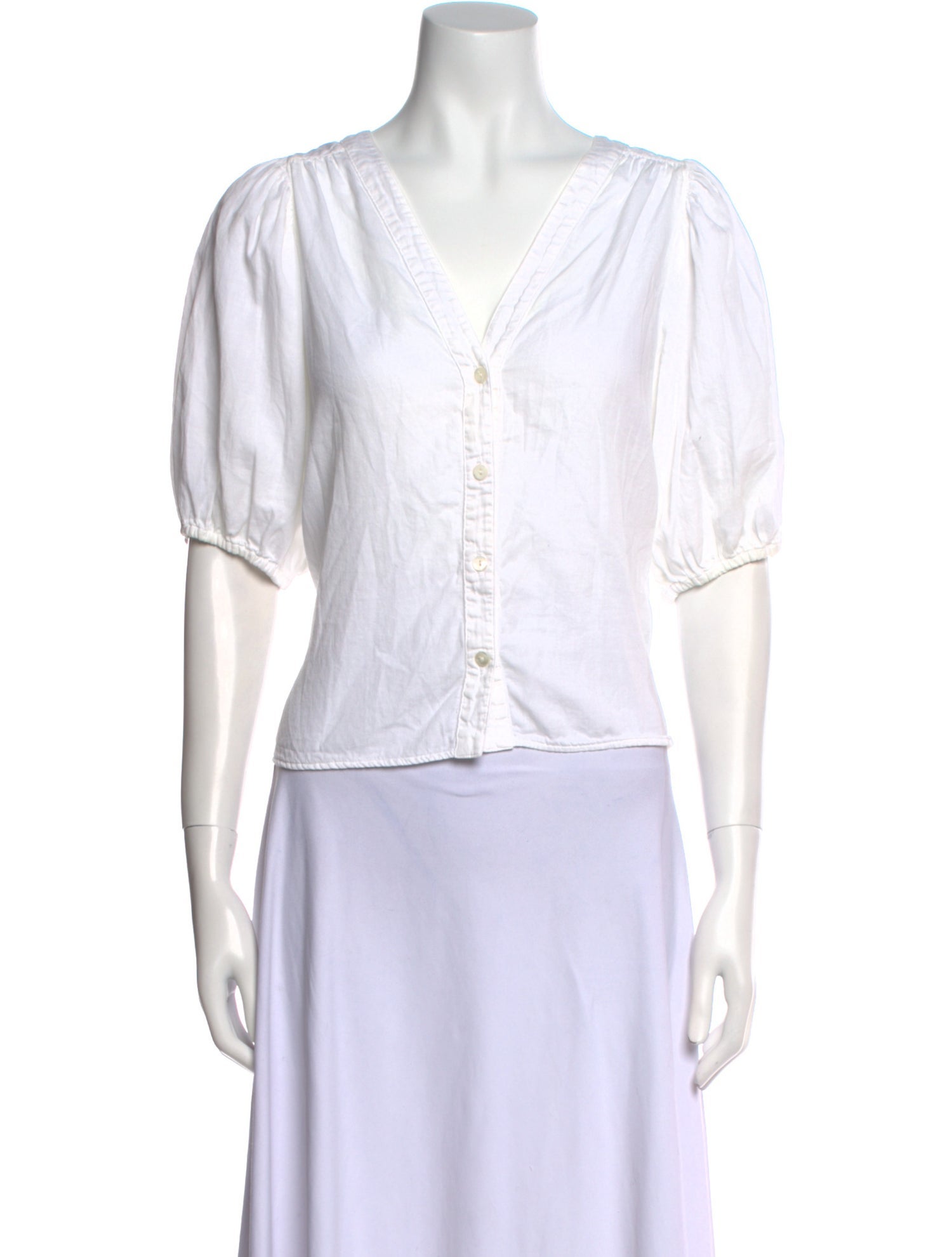 Xirena V-Neck Short Sleeve Crop Top