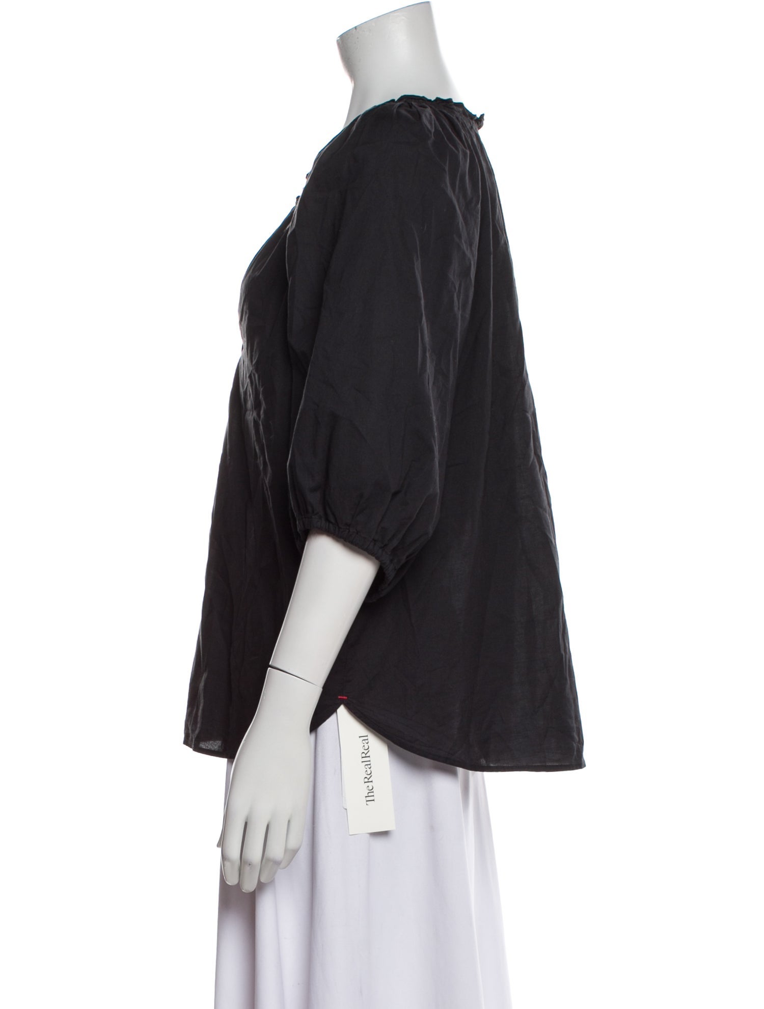 Xirena V-Neck Three-Quarter Sleeve Blouse