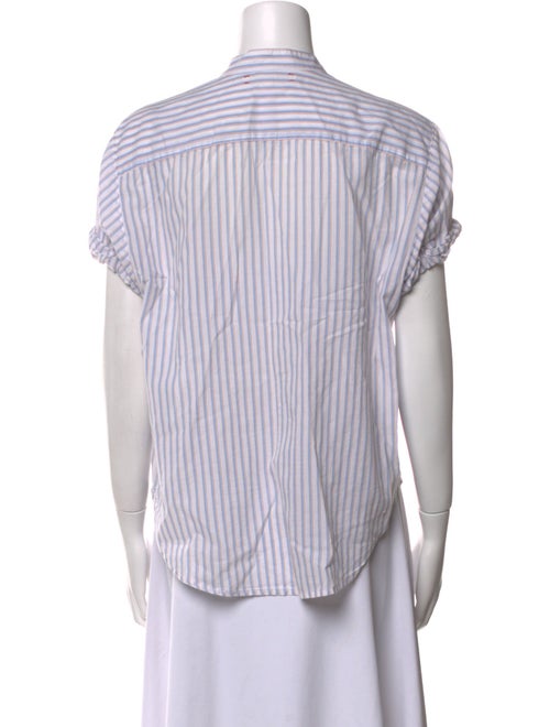 Xirena Striped Short Sleeve Button-Up Top