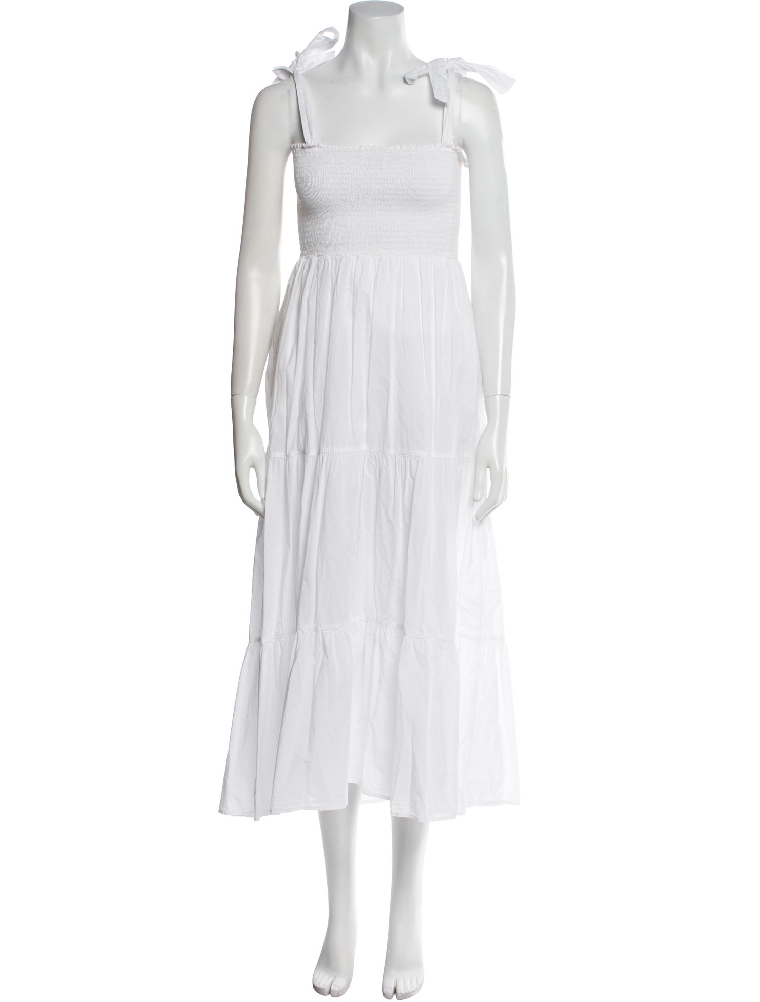 Xirena Square Neckline Midi Length Dress