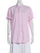 Xirena Striped Short Sleeve Button-Up Top