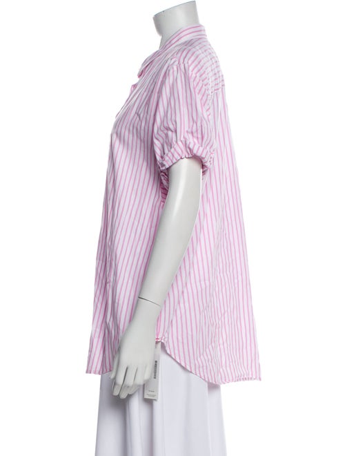 Xirena Striped Short Sleeve Button-Up Top