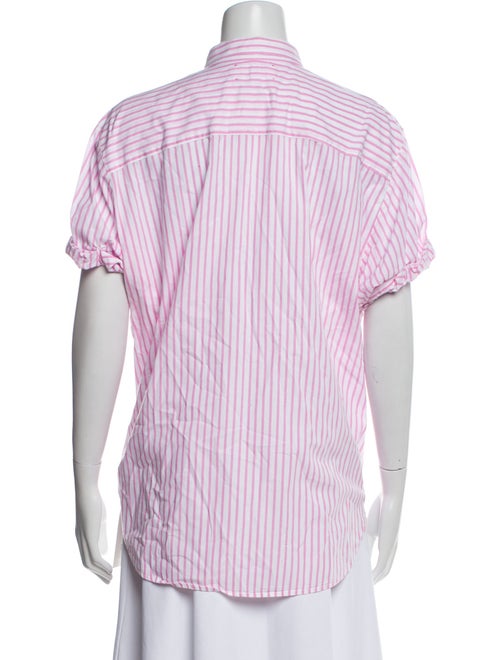 Xirena Striped Short Sleeve Button-Up Top