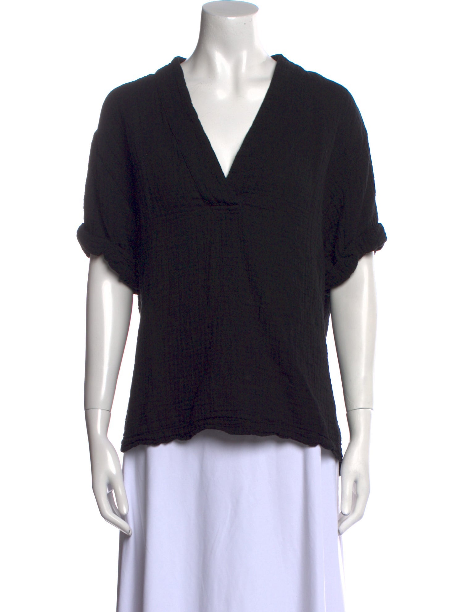 Xirena V-Neck Short Sleeve Blouse