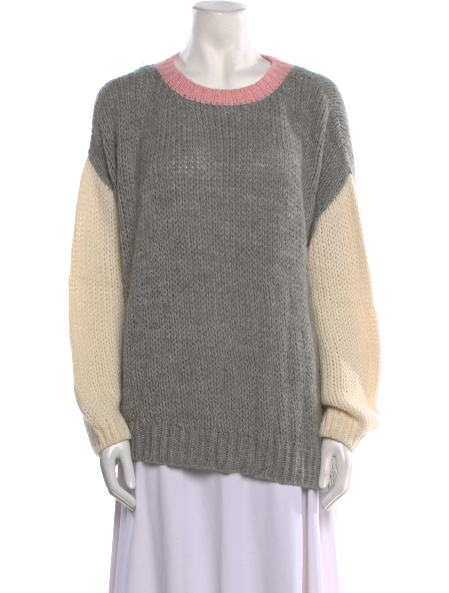Xirena Colorblock Pattern Scoop Neck Sweater