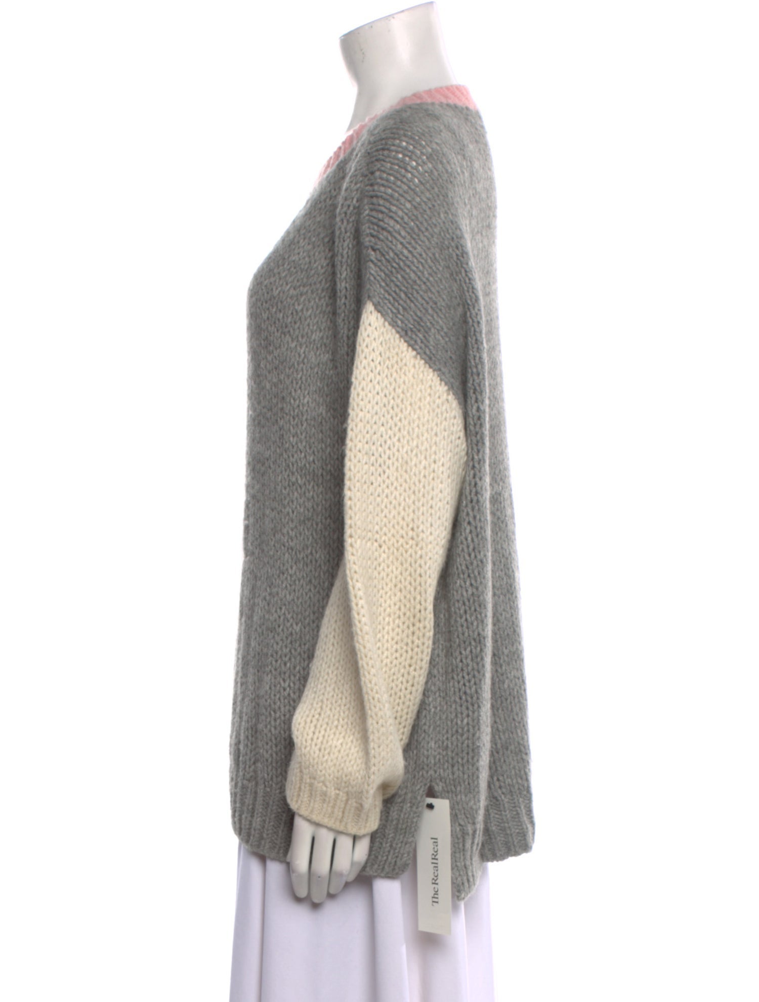 Xirena Colorblock Pattern Scoop Neck Sweater