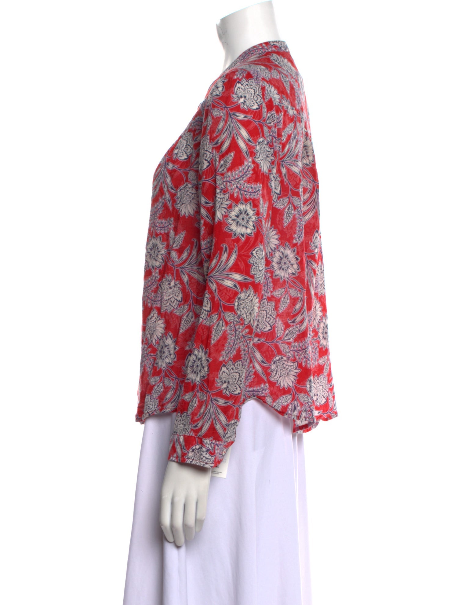 Xirena Floral Print Crew Neck Blouse