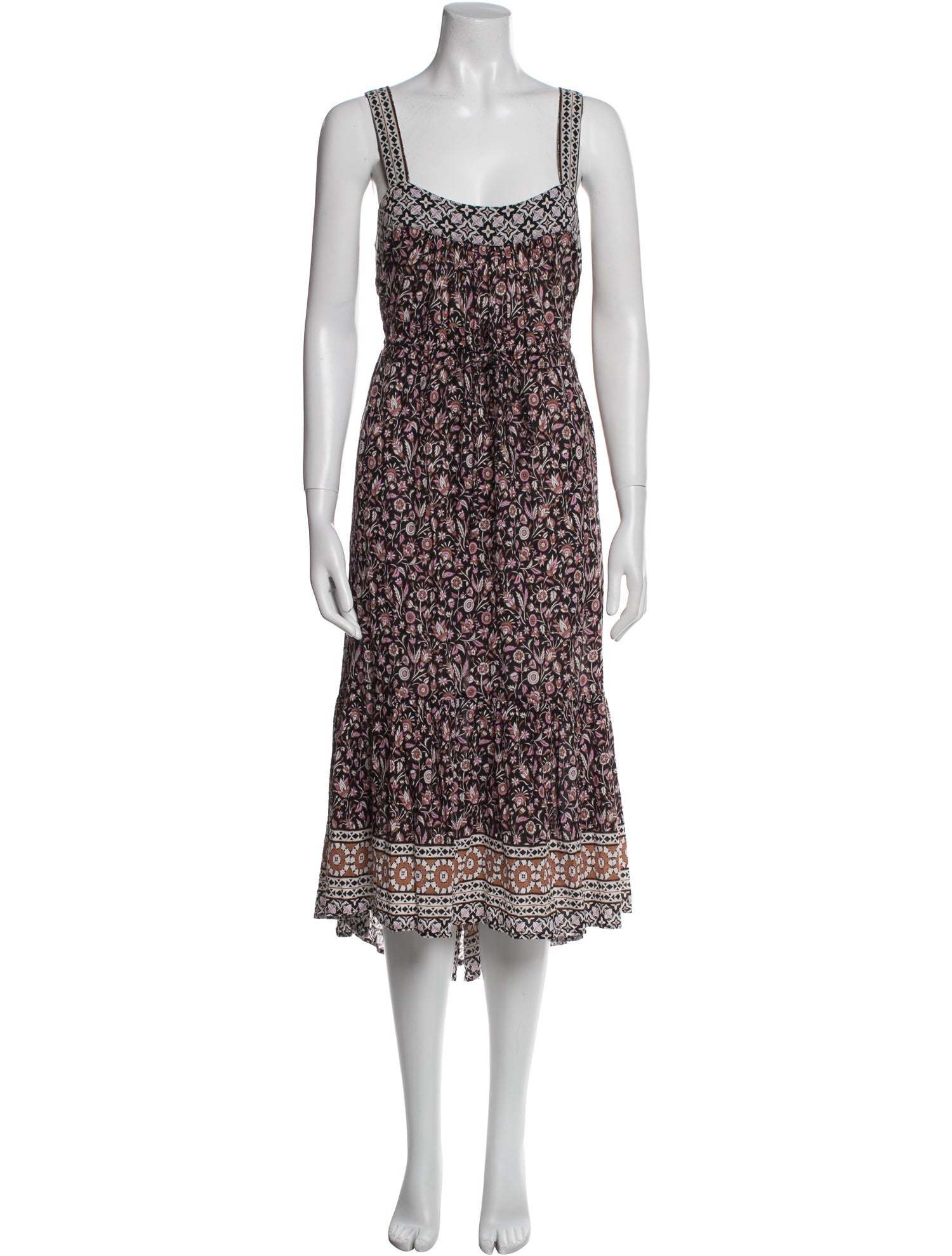 Xirena Floral Print Midi Length Dress