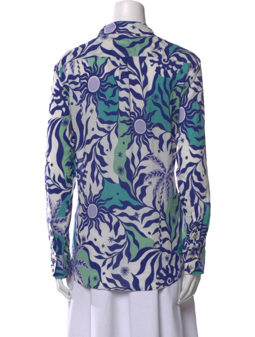 Xirena Floral Print Long Sleeve Button-Up Top