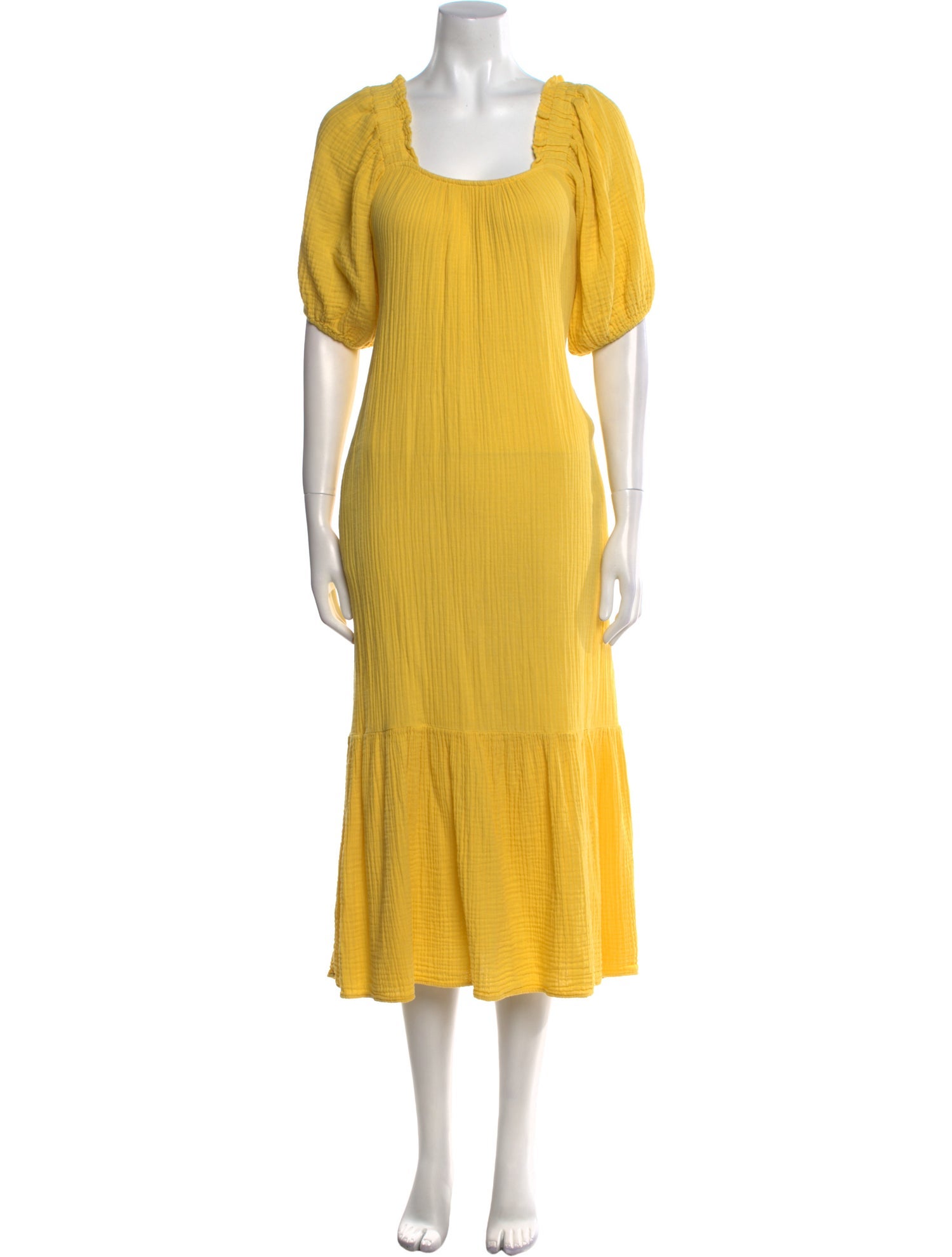 Xirena Square Neckline Midi Length Dress