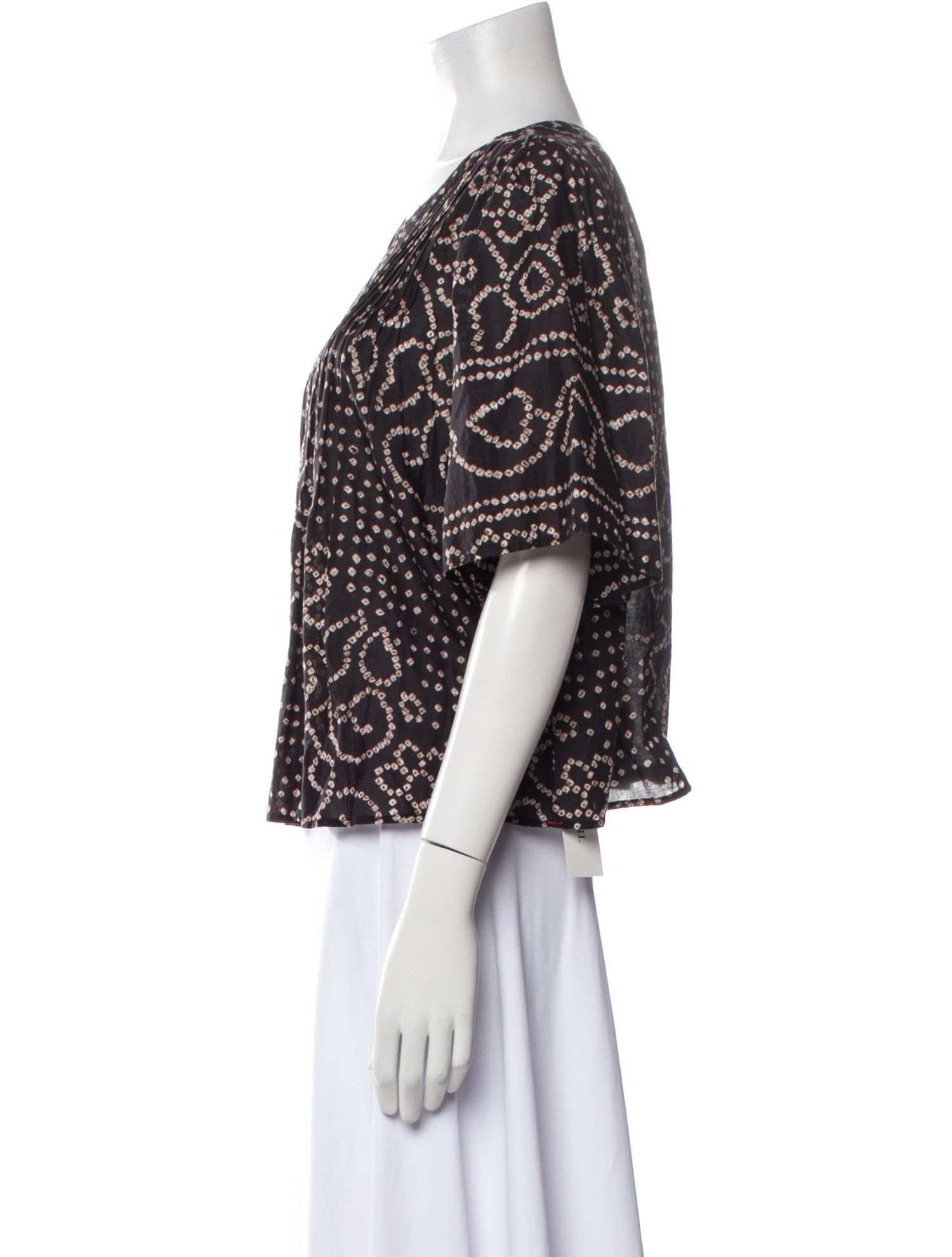 Xirena Printed V-Neck Blouse