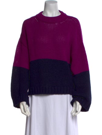 Xirena Colorblock Pattern Mock Neck Sweater
