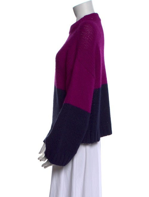 Xirena Colorblock Pattern Mock Neck Sweater