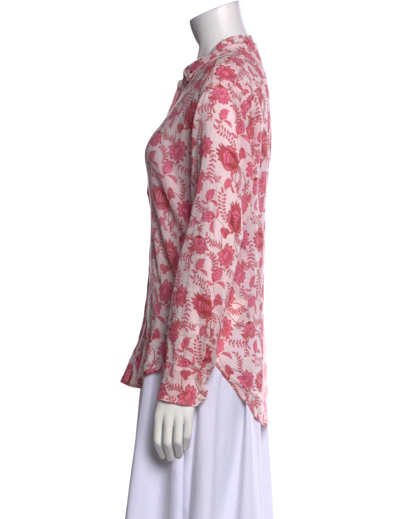 Xirena Floral Print Long Sleeve Button-Up Top