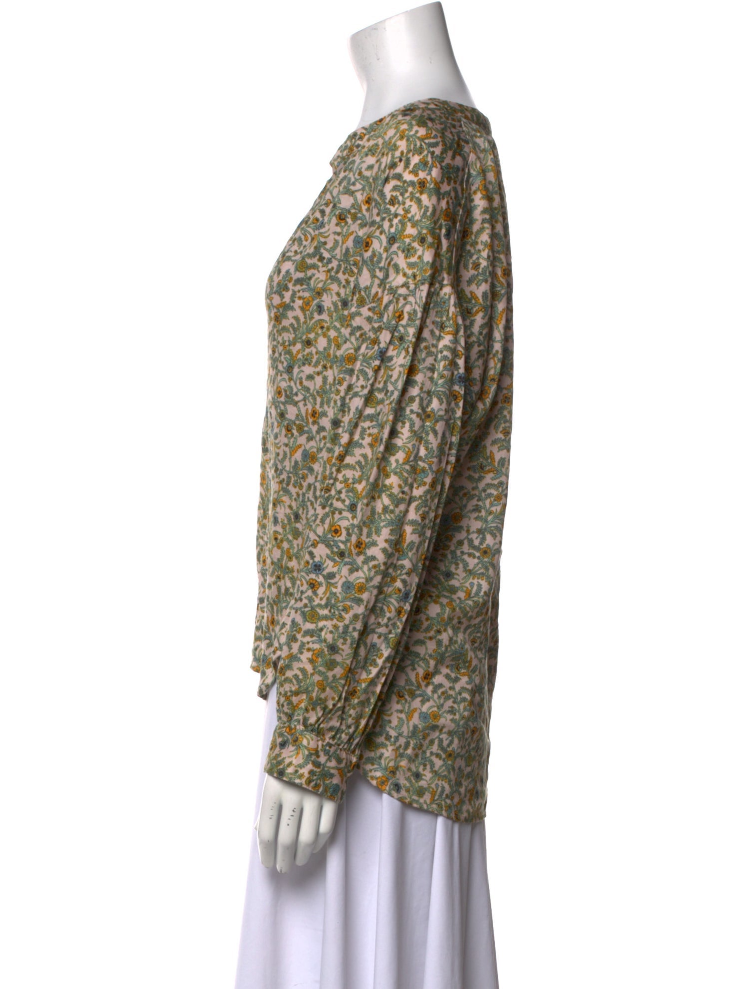 Xirena Floral Print V-Neck Blouse