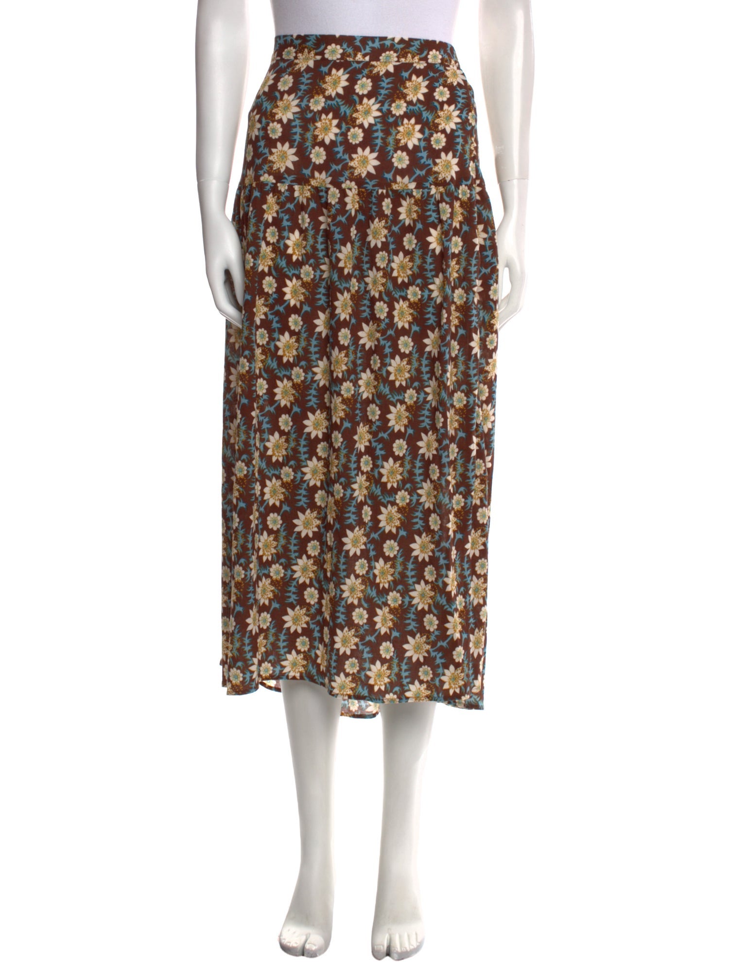 Xirena Silk Midi Length Skirt