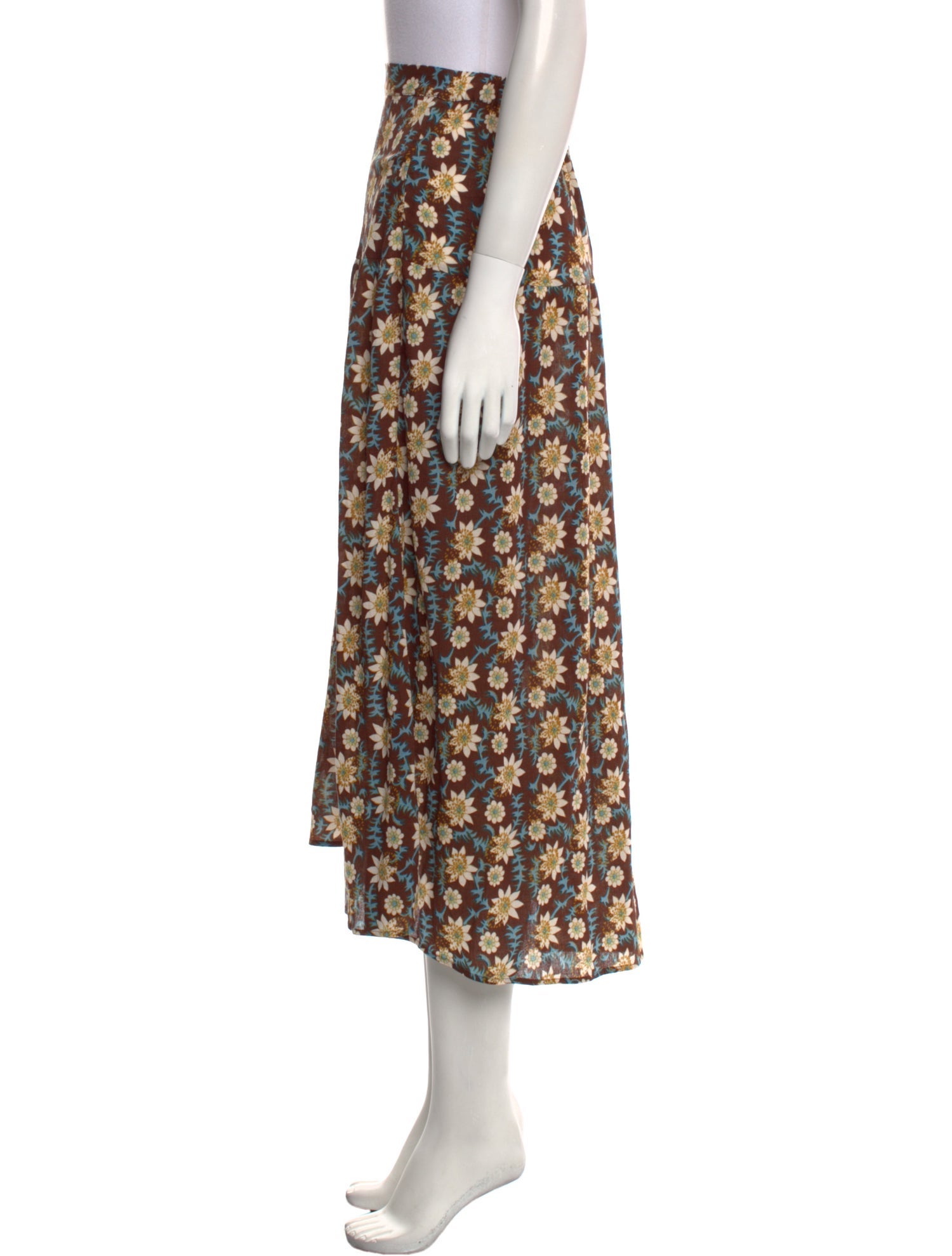 Xirena Silk Midi Length Skirt