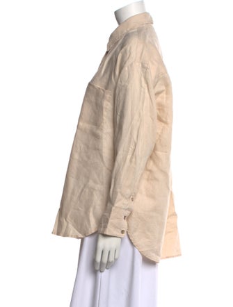 Xirena Linen Long Sleeve Button-Up Top