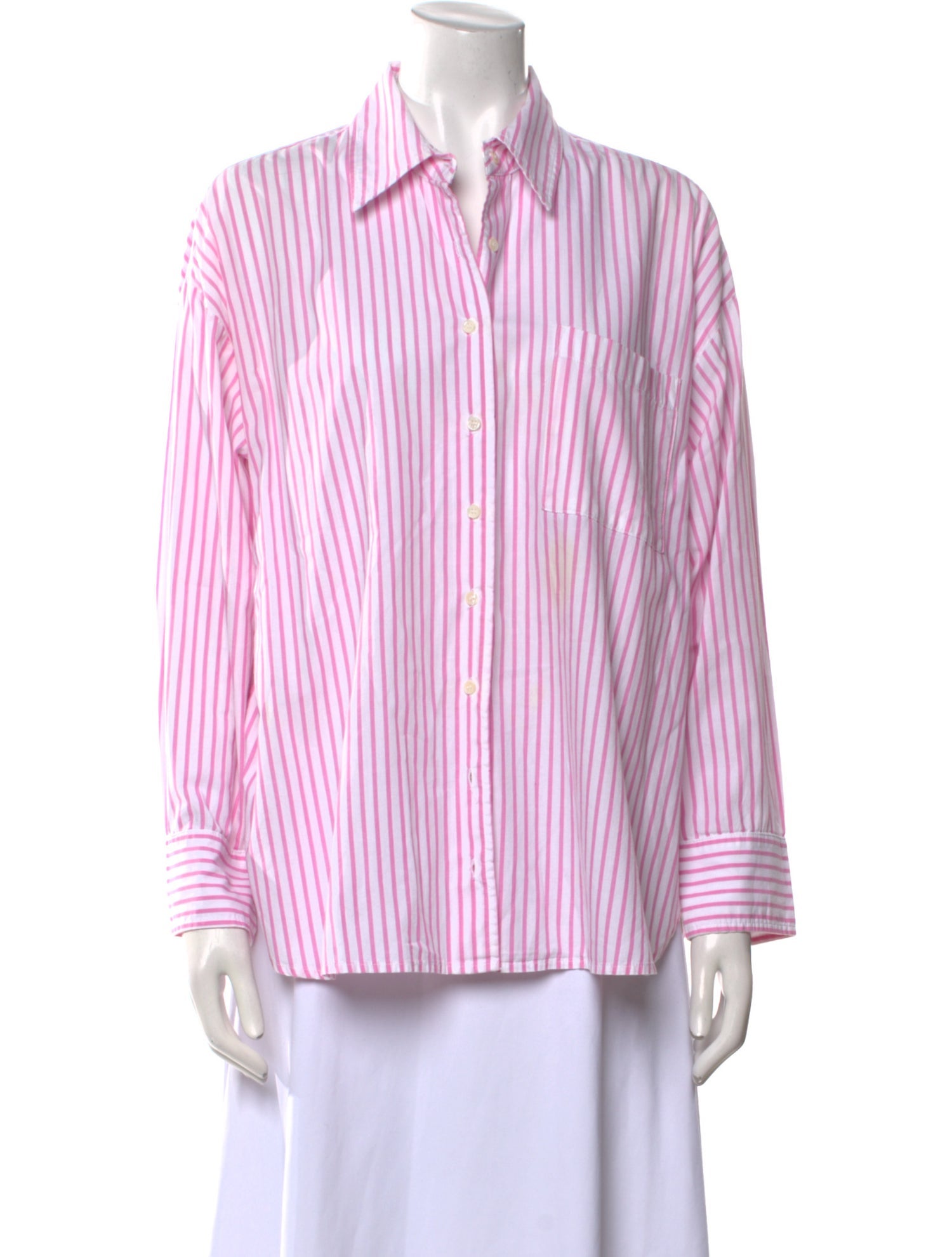 Xirena Striped Long Sleeve Button-Up Top